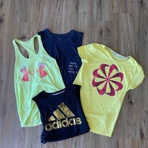 nike, adidas, underarmour tops!